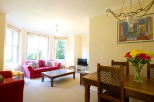 Dining lounge in furnished accommodation