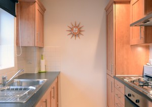 Kitchen in this beachside apartment